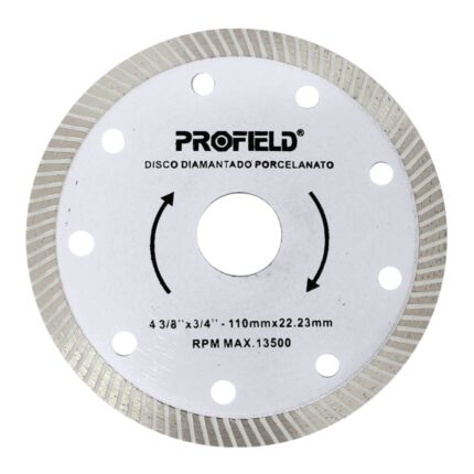 Disco Diamantado para Porcelanato 4.3/8"x3/4" 110mmX22.23mm-PROFIELD