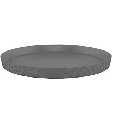Prato Vaso Redondo Splendor 25X3,5 Cinza Escuro-DURIN