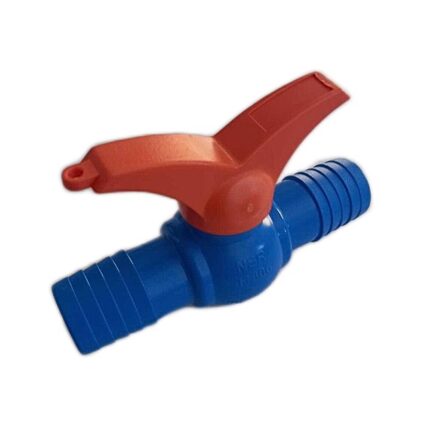 Registro de Esfera 3/4" com União Dentada para Mangueira Preta-PLASBOHN