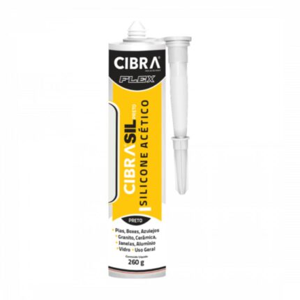 Silicone Acético Preto 280Gr-CIPLA FLEX