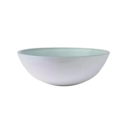 Cuba de Vidro de Sobrepor Redonda Branca 35cm-VMEX