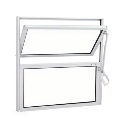 Vitro Basculante de Alumínio Branco com Vidro 60x40Cm-METAL NORTE
