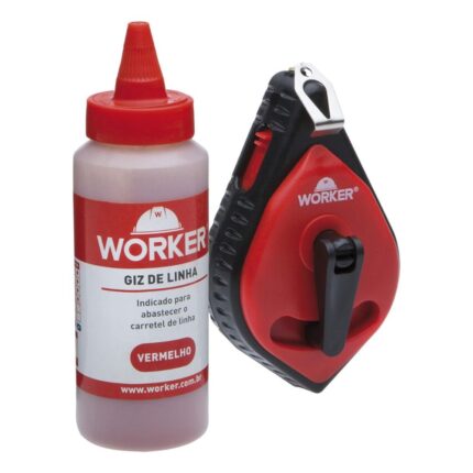 Giz de Linha Combo Vermelho 30M-WORKER