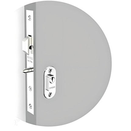 Fechadura Externa para Porta de Correr Cromada-SOPRANO