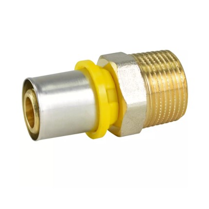 Conector Macho P/Gás 16mmX1/2 Prensa-GAS PEX