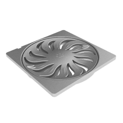 Grelha Caixa Sifonada Quadrada Titânio 150mm-TIGRE