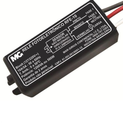 Rele Fotocélula 500W Bivolt Ref.10-MARGIRIUS