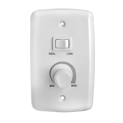 Controle Vent. Rima 001 1 Tecla + Rotativo Branco