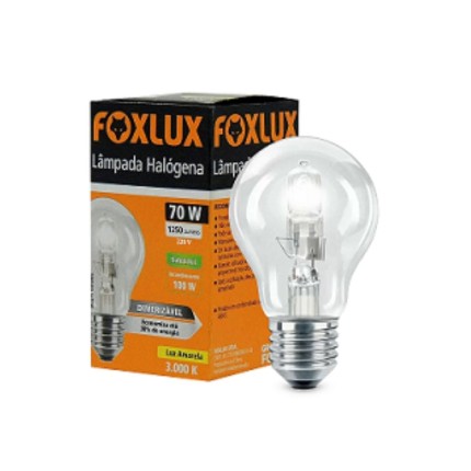 Lâmpada Halógena Pera 70w 127v-FOXLUX