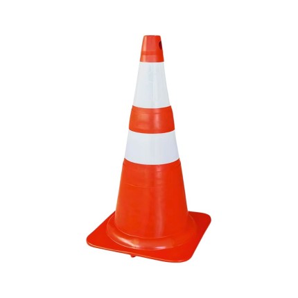 Cone Flex 75cm Laranja Refletivo-PLASTCOR