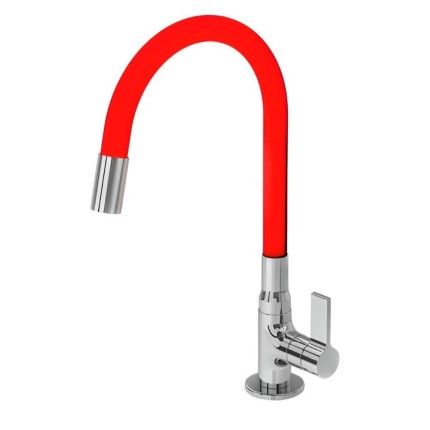 Torneira Bancada Cozinha Color Vermelha C61 2160 1/4"-LG METAIS