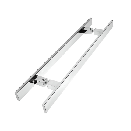 Puxador para Porta Alumínio Desing Plate Reto Escovado 70cm-NEOS