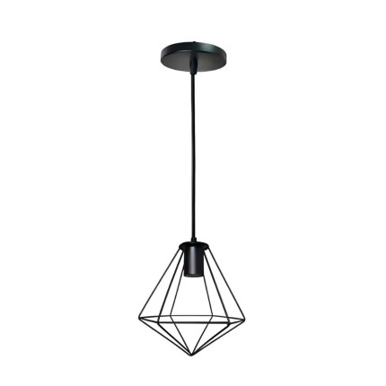 Pendente Aramado Diamantado Preto Fosco-REUE