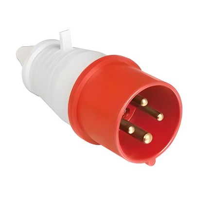 Plug Macho Acoplado 32A 3P+T 6h/380-415V~ Vermelho - ATOPY