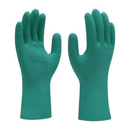 Luva Nitrílica com Forro de Algodão Tam.9" G - SUPER SAFETY