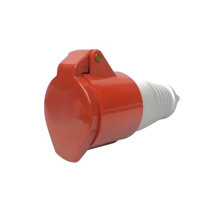 Plug Femea Acoplado 32A 3P+T 380/415 Vermelho 6H - ATOPY