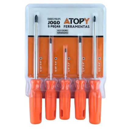 Jogo de Chave Phillips 5 Peças - ATOPY