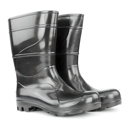 Bota Borracha Cano Médio Preta S/Forro N°40