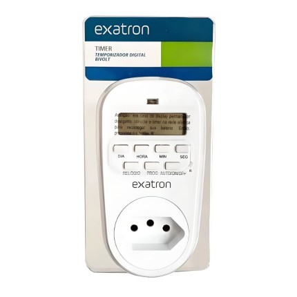 Timer Digital para Tomada 10a Bivolt-EXATRON