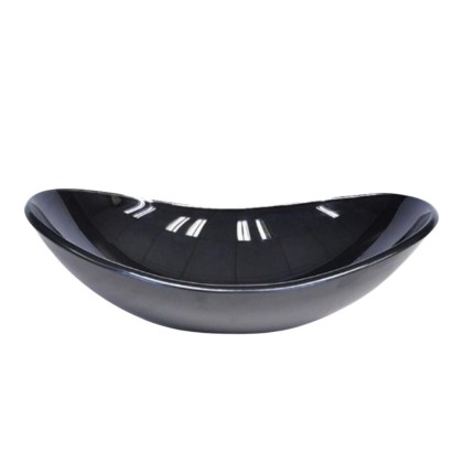 Cuba De Vidro Oval CO48* Preta
