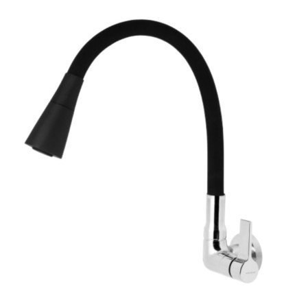 Torneira Cozinha Parede Fit Dupla Funcao Preta 5/8 Vedacao Nao Compressivel 1/4 Volta 447587-C92-MARCHEZAN