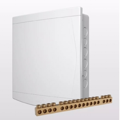 Quadro Distribuição 18 Nema e 24 Din Com Barramento Embutir-TIGRE