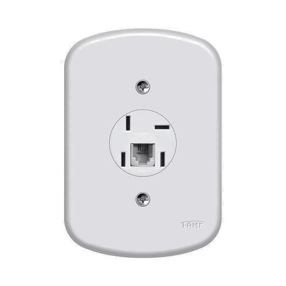 Tomada para Telefone com Rj11 Linha Blanc-FAME
