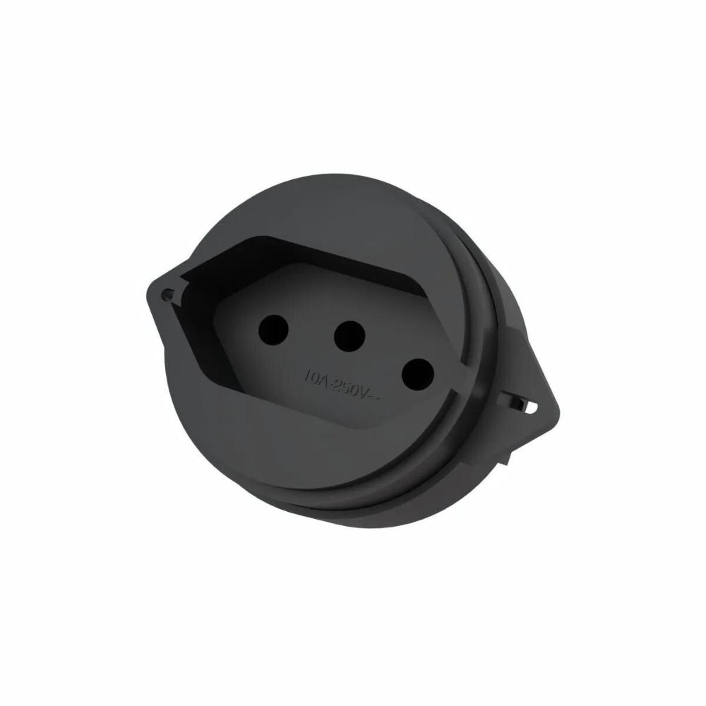 Tomada Blux Lumibras para Piso 20A Preto 9774-8-LUMIBRAS