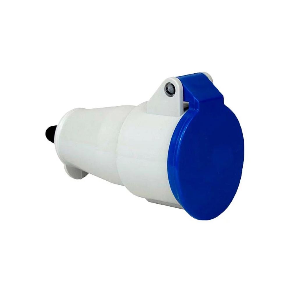 Tomada Industrial Acoplada 3P+T 32A 220/240Vac 9H IP44 Azul ST-DECORLUX