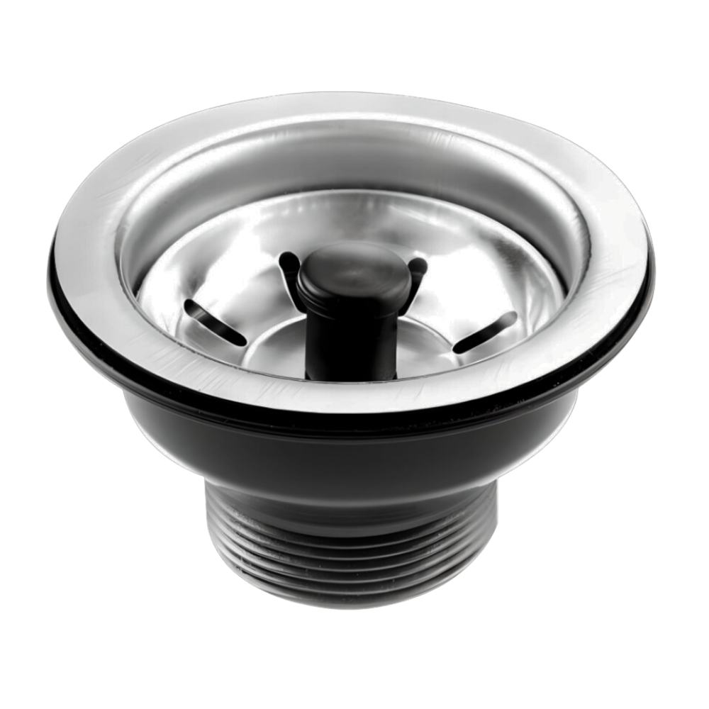 Válvula de Inox com Pino Puxador Preto 3.1/2" PÁDOVA