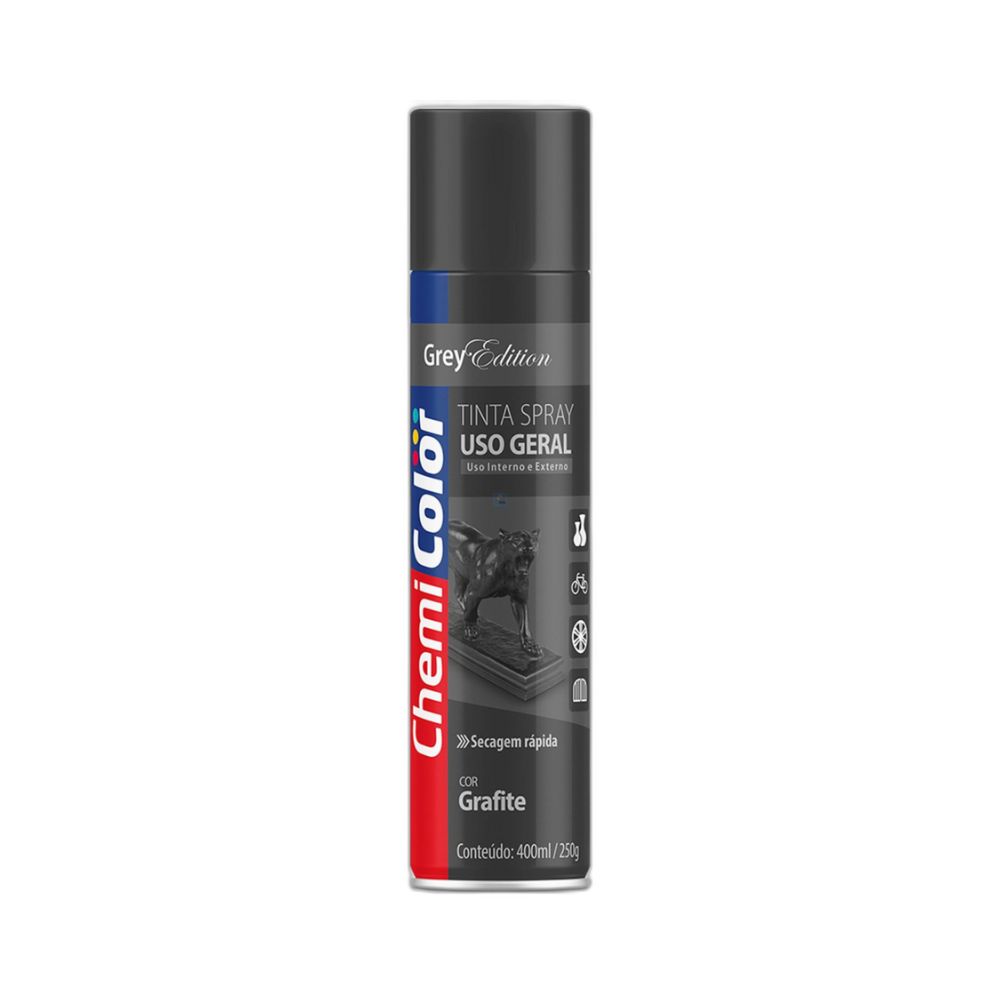 Tinta Spray Grafite 400ml-CHEMICOLOR