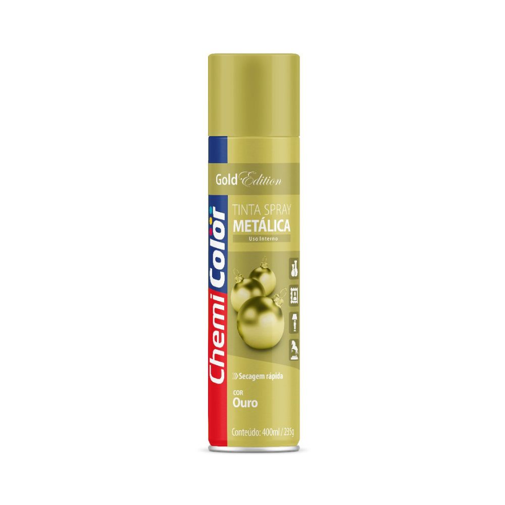 Tinta Spray Ouro Metálico 400ML-CHEMICOLOR