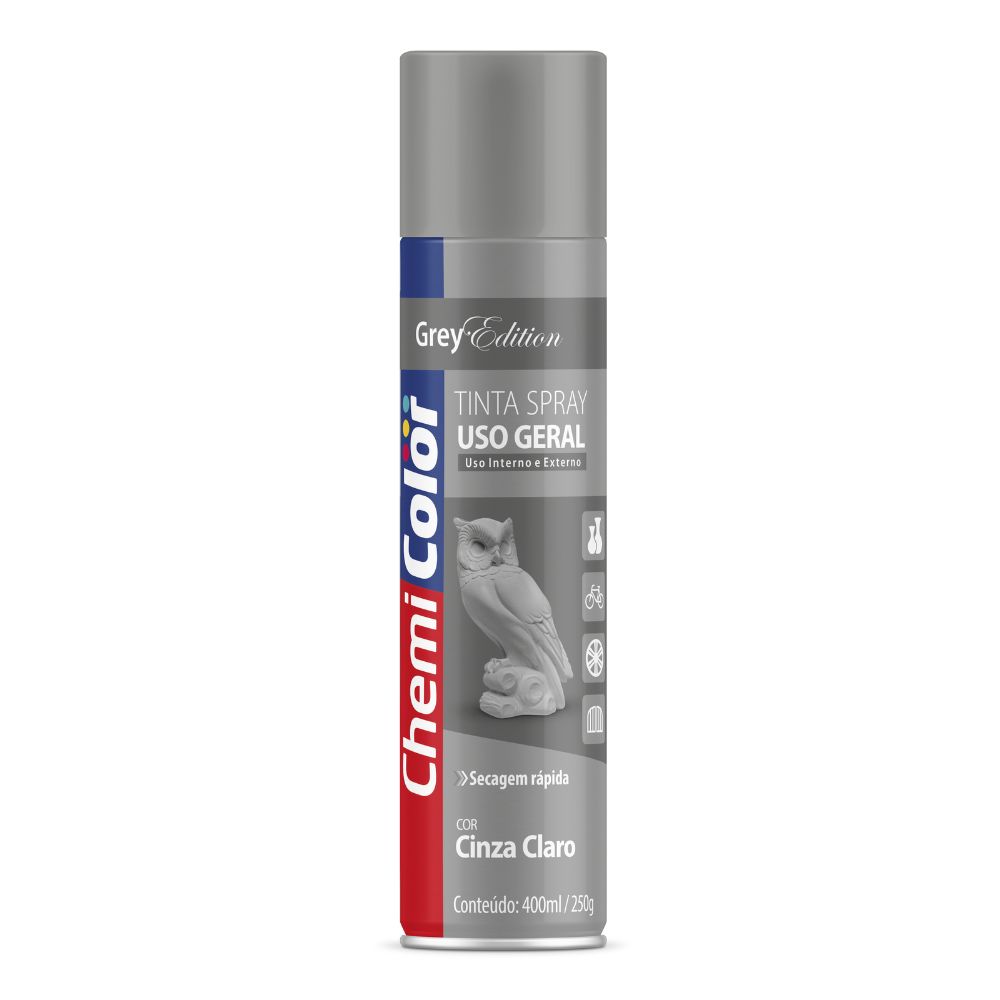 Tinta Spray Cinza Claro 400ml-CHEMICOLOR
