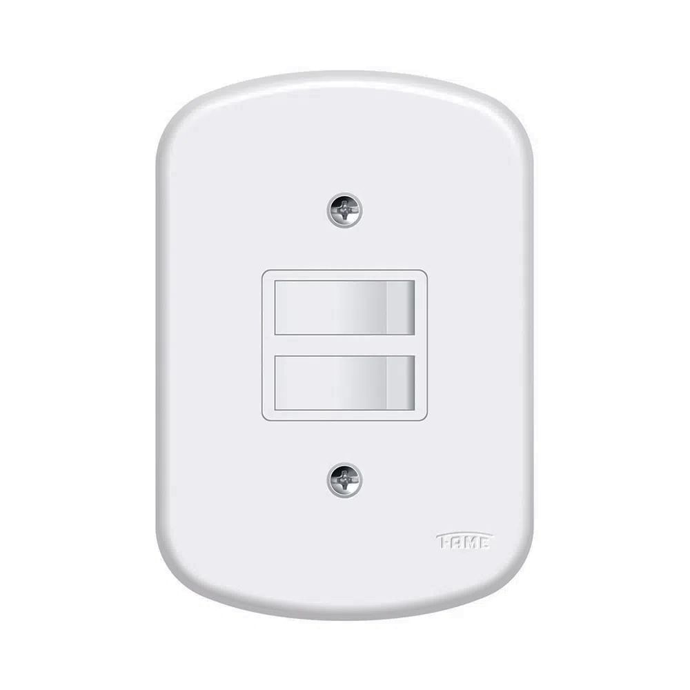 Interruptor 1Techa Simples +1 Tecla Paralela Blanc-FAME