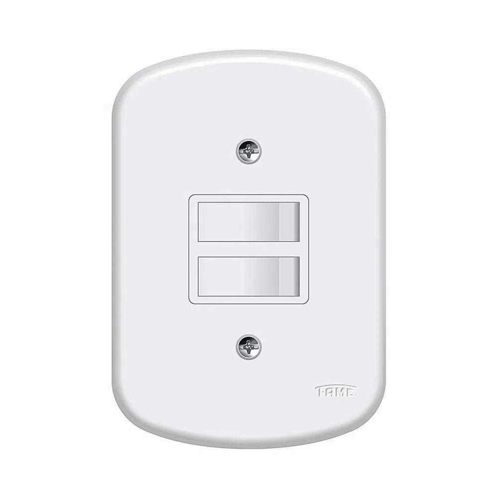 Interruptor 2 Teclas Paralelas Blanc-FAME