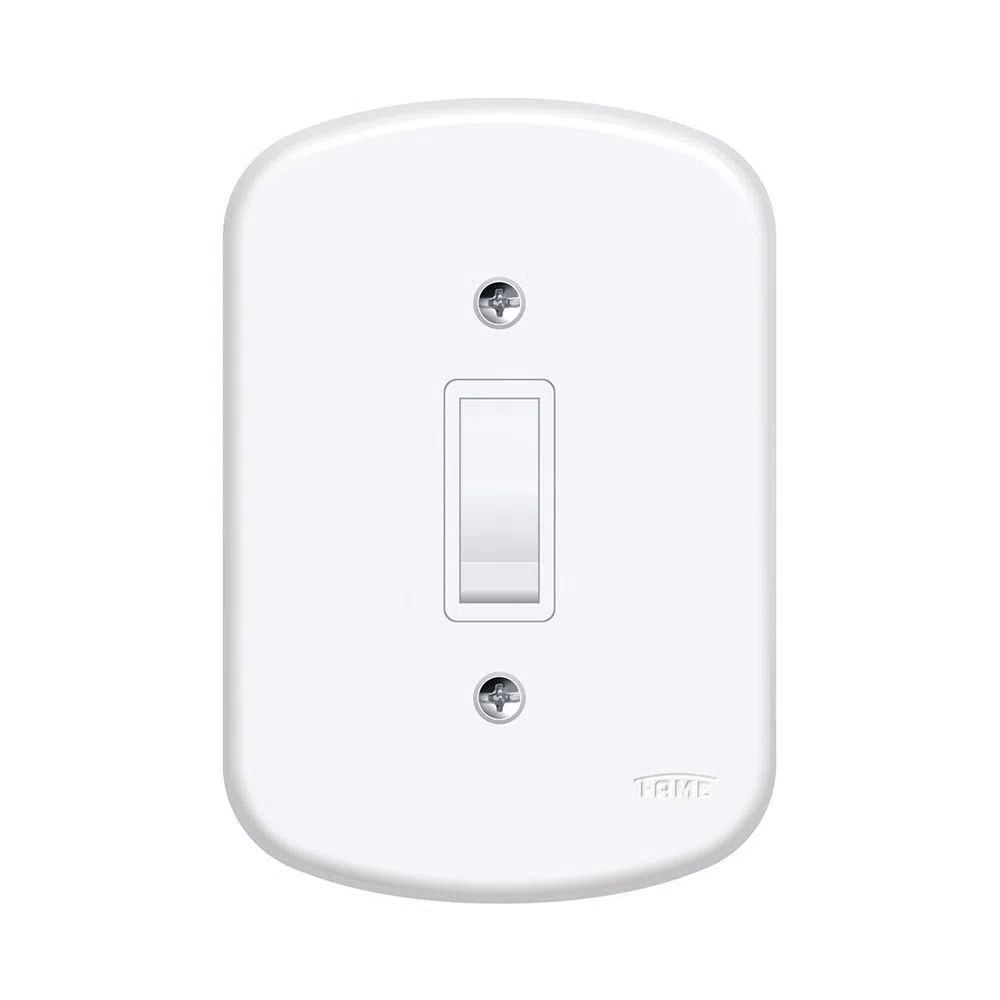 Interruptor 1 Tecla Simples 10A Blanc-FAME