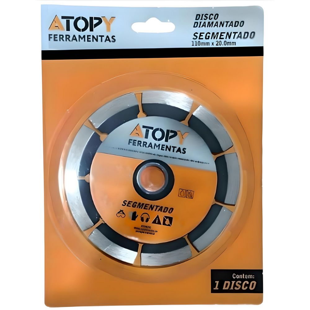 Disco Diamantado Segmentado 110x7x20mm-ATOPY