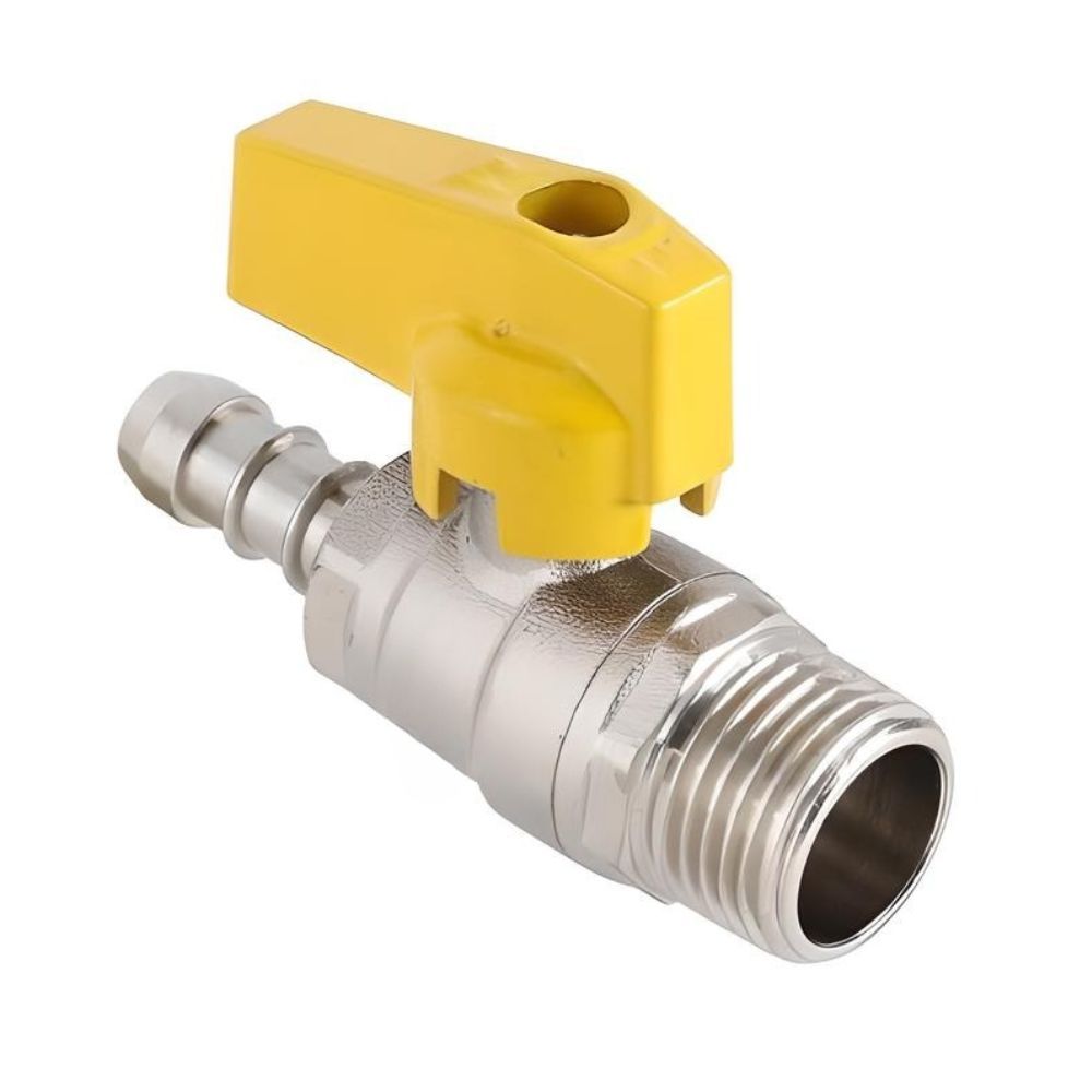 Válvula Gás 90° Rosca Macho Espigão 1/2"-ASTRA