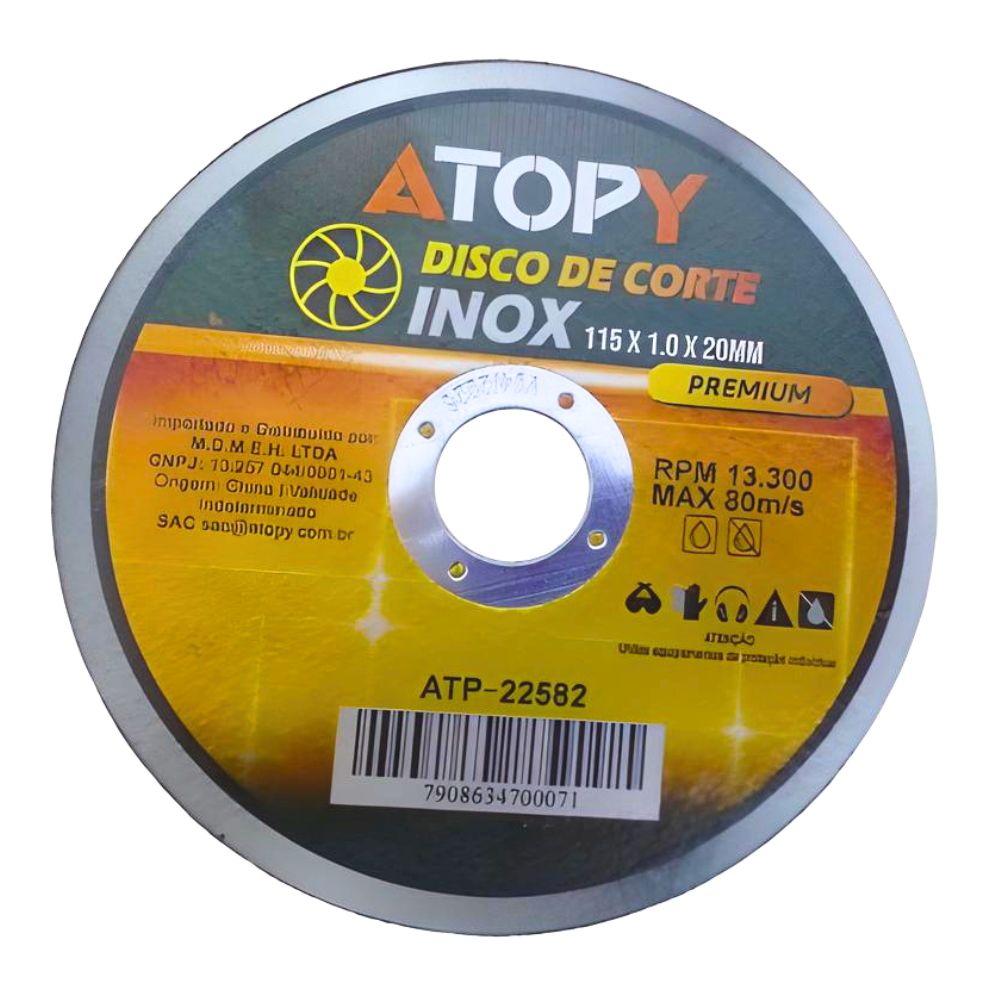 Disco de Corte Ferro 230mmx3.0x22,2mm-ATOPY