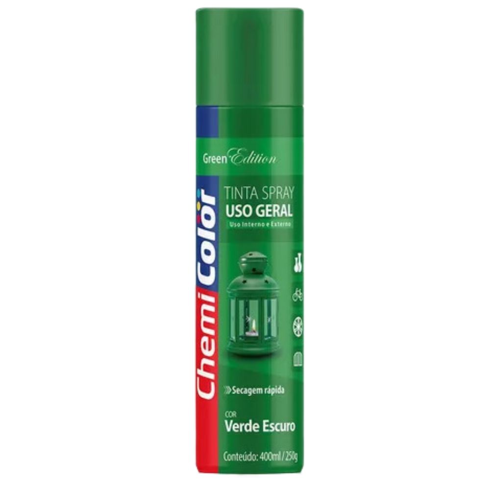 Tinta Spray U.G. VERDE ESCURO 0.4L/250G-CHEMICOLOR