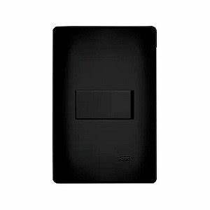 Interruptor Simples Preto C/Placa SHP-FAME