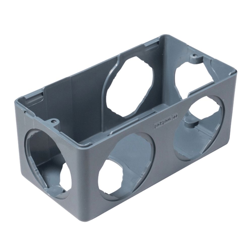 Caixa Multipla Poliwetzel Vm Tipo L 6 Saidas 1/2" E 3/4", Sem Tampa, 4 Tpoes-WETZEL