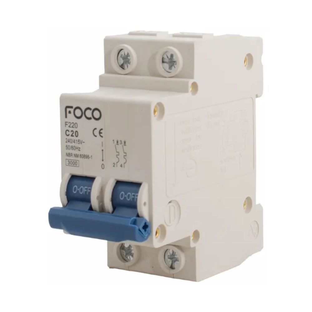 Disjuntor Bipolar Din 2X20A-FOCO