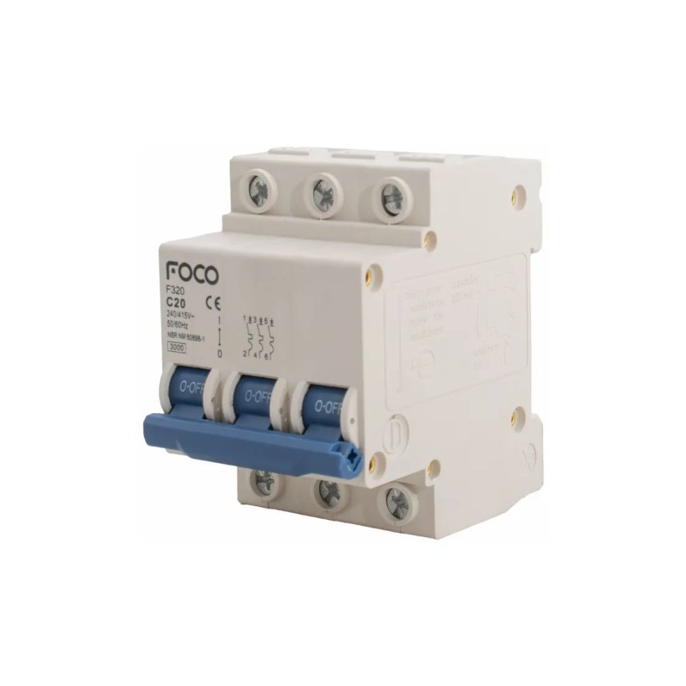Disjuntor Din 3X80A Mini FD380-FOCO