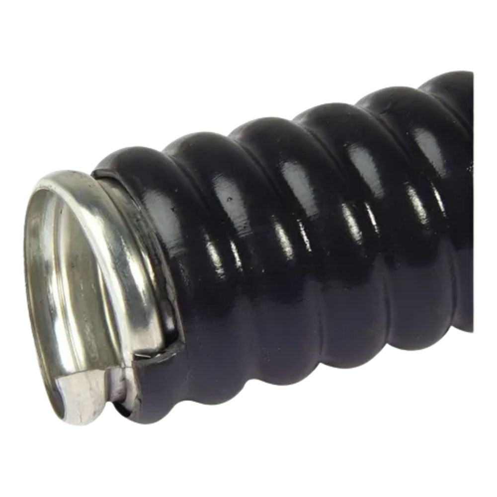 TAGRP60012 - TUBO GRAMPEADO REVESTIDO PRETO 1/2" (100)