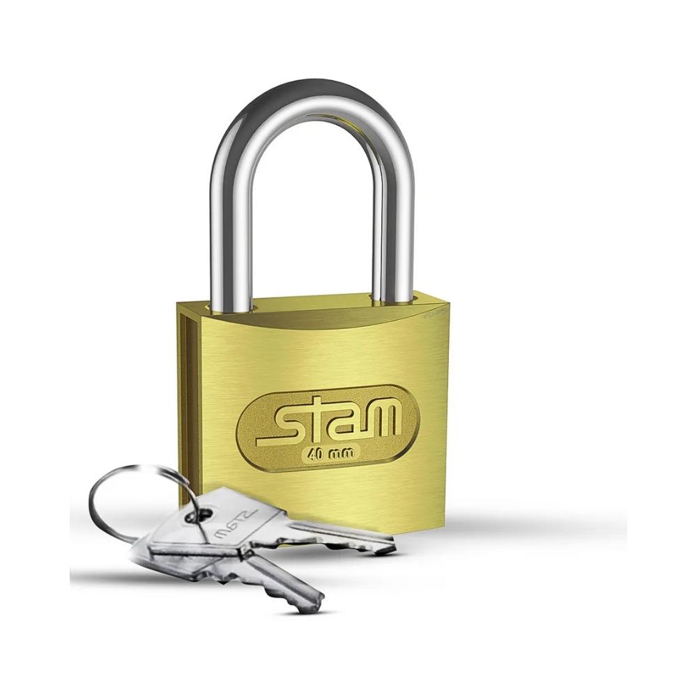 Cadeado 40MM Zamac Latonado (E-Coat) -STAM